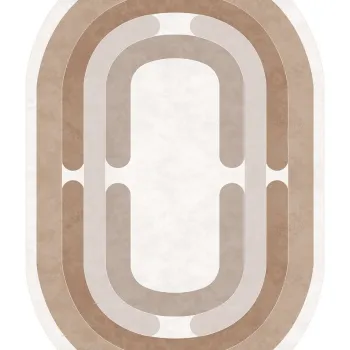 Covor (160 x 230), Sftkece046-Oval, 160x230 cm, Bej imagine