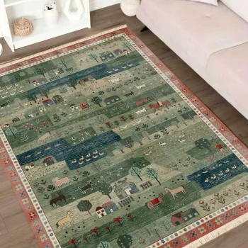 Covor, 165, 120x180 cm, Bumbac, Multicolor imagine