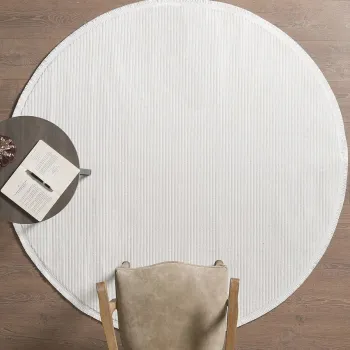 Covor (200 cm), S-1093A Round, 200x200 cm, Crem imagine