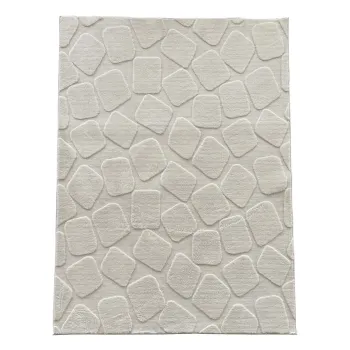 Covor 3D cu model in relief, Stone, Heinner, 120x160 cm, poliester, crem imagine