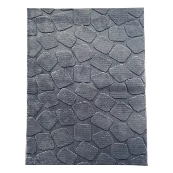 Covor 3D cu model in relief, Stone, Heinner, 120x160 cm, poliester, gri imagine