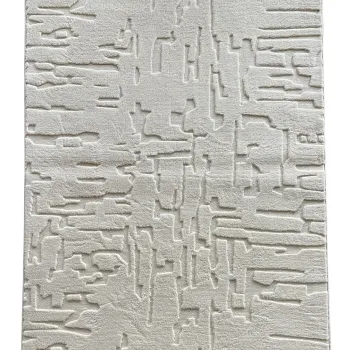 Covor 3D cu model in relief, Vista, Heinner, 120x160 cm, poliester, crem imagine