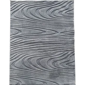 Covor 3D cu model in relief, Wave, Heinner, 120x160 cm, poliester, gri imagine