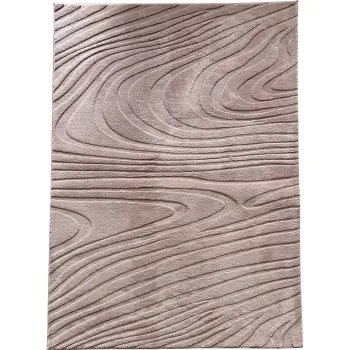 Covor 3D cu model in relief, Wave, Heinner, 120x160 cm, poliester, maro imagine