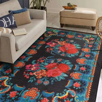 Covor (75 x 150), FL23, 75x150 cm, Albastru imagine
