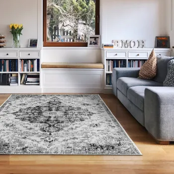 Covor (80 x 150), Cool-Fr45, 80x150 cm, Negru imagine