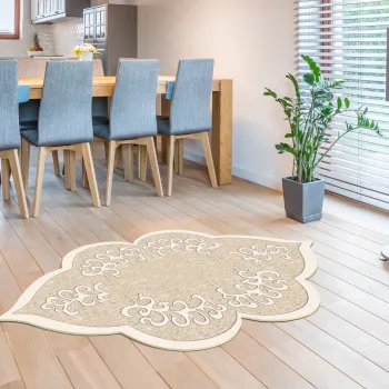 Covor (80 x 150), Eugen V3, 80x150 cm, Bej / Auriu / Crem imagine