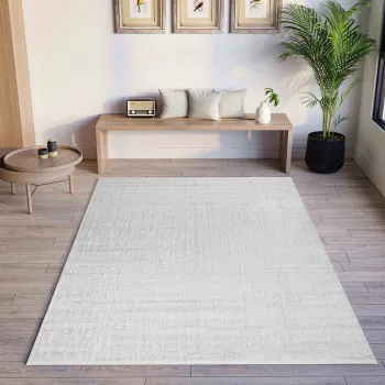Covor (80 x 150), Feza, 80x150 cm, Alb imagine