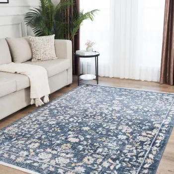 Covor (80 x 150), Rustik 2224, 80x150 cm, Albastru imagine