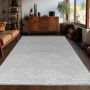 Covor (80 x 150), Sahara 1114, 80x150 cm, Argintiu imagine