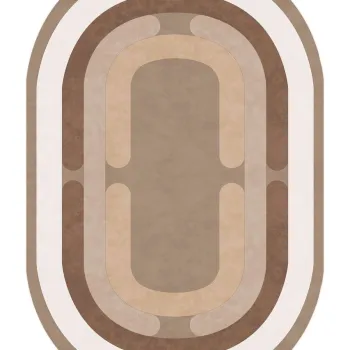 Covor (80 x 150), Sftkece048-Oval, 80x150 cm, Maro imagine