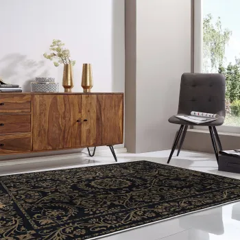 Covor (80 x 200), Kece-Fr33, 80x200 cm, Negru imagine