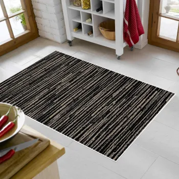 Covor (80 x 200), Mu122, 80x200 cm, Negru / nurca imagine