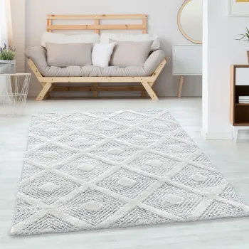 Covor (80 x 250), Pisa 4707, 80x250 cm, Gri imagine