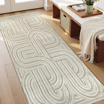 Covor (80 x 300), Amorf, 80x300 cm, Crem imagine