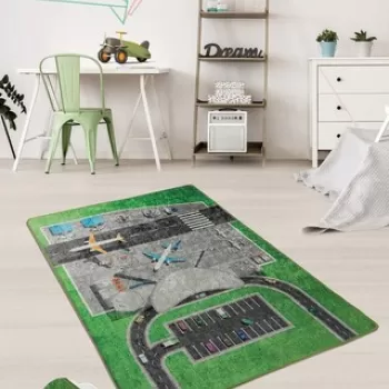 Covor, Airport , 100x160 cm, Catifea, Multicolor imagine