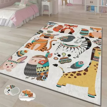 Covor, ALHO CHL-14A , 100x180 cm, Poliester, Multicolor imagine