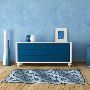 Covor, ALN600147MV08, 180x280 cm, Poliester, Albastru imagine