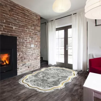 Covor, ALN600203GL07, 160x230 cm, Poliester, Gri imagine