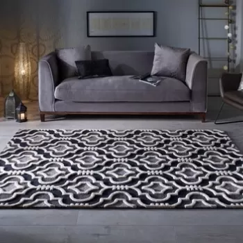 Covor Amira Grey, Flair Rugs, 120 x 170 cm, bumbac, gri imagine