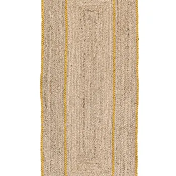 Covor Ankit, Bizzotto, 60x150 cm, iuta, natural/galben imagine