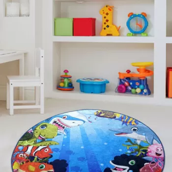 Covor, Aquarium , Catifea, Multicolor imagine