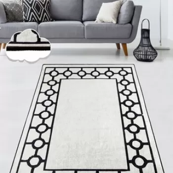 Covor, Bague Ecru , 50% TESTURA DE catifea/ 50% POLIESTER, Ecru imagine