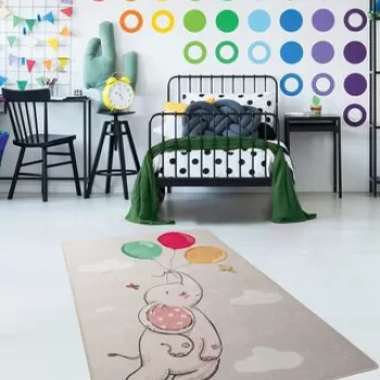 Covor, Balloons, 100x160 cm, Catifea, Multicolor imagine