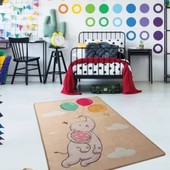 Covor, Balloons, 100x160 cm, Catifea, Multicolor imagine