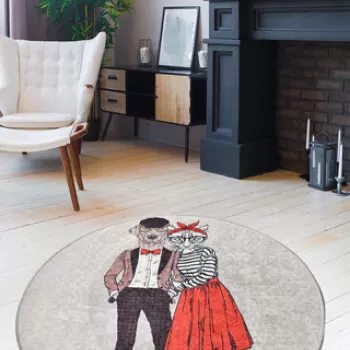 Covor, Best Couple , 50% TESTURA DE catifea/50% poliester, Multicolor imagine