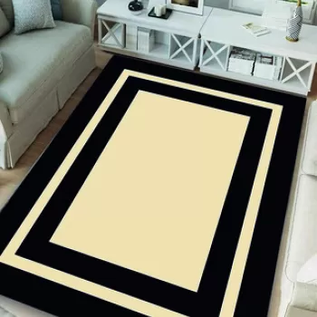 Covor, Black Frame , 50% TESTURA DE catifea/50% poliester, Multicolor imagine