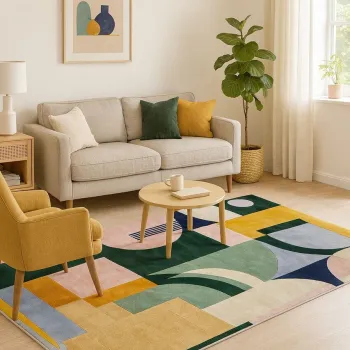 Covor, BSR-1, 180x280 cm, BUMBAC/POLIESTER, Multicolor imagine