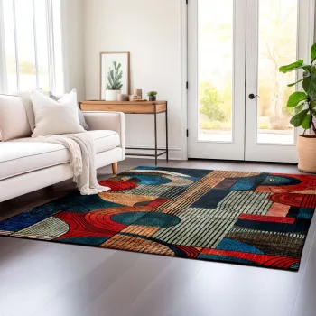 Covor, BSR-3, 120x180 cm, BUMBAC/POLIESTER, Multicolor imagine