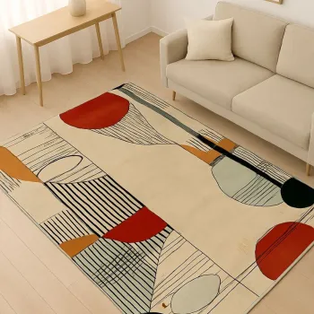Covor, BSR-4, 100x180 cm, BUMBAC/POLIESTER, Multicolor imagine