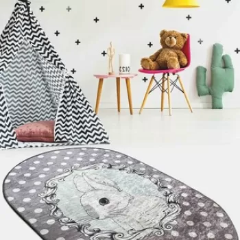 Covor, Bunny DJT, 100x160 cm, Catifea, Multicolor imagine