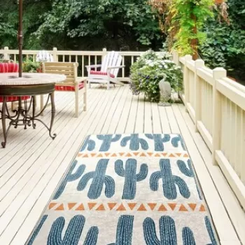 Covor, Cactus Time, 50% TESTURA DE catifea/50% poliester, Multicolor imagine