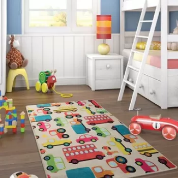 Covor, Cars, 100x160 cm, Catifea, Multicolor imagine