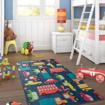 Covor, Cars, 100x160 cm, Catifea, Multicolor imagine