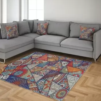 Covor, Chana, 80x120 cm, Poliester, Multicolor imagine