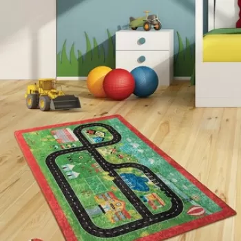 Covor, City, 200x290 cm, Catifea, Multicolor imagine