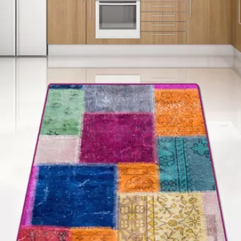 Covor, Color Stitch 120 x 180, 120x180 cm, 50% TESTURA DE catifea/50% poliester, Multicolor imagine