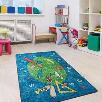 Covor, Coloring, 200x290 cm, Catifea, Multicolor imagine