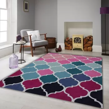 Covor Colors Bedora,160x230 cm, 100% lana, multicolor, finisat manual imagine