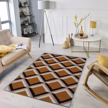 Covor Combs Bedora, 200x300 cm, 100% lana, multicolor, finisat manual imagine