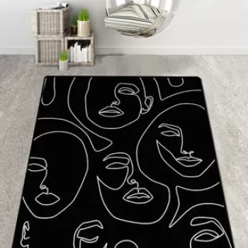 Covor, Composition Djt, 80x120 cm, 50% TESTURA DE catifea/50% poliester, Multicolor imagine