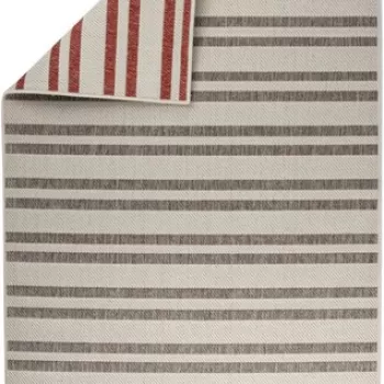 Covor cu doua fete Titor, Decorino, 80x140 cm, polipropilena, rosu/crem imagine