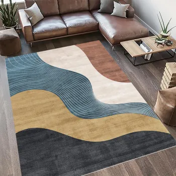 Covor cu print, Flow, Heinner, 160x230 cm, poliester, multicolor imagine