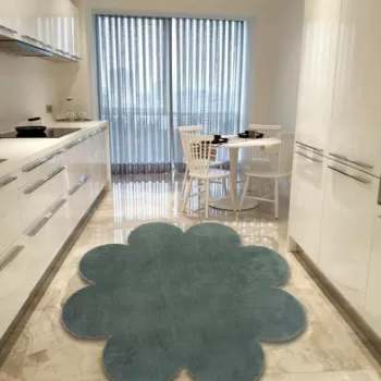 Covor, Daisy Plush, 120x120 cm, Poliester, Gri inchis imagine