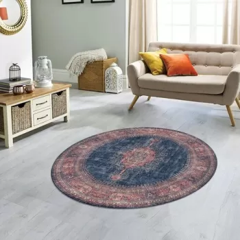 Covor, Dark Blue AL 26 , Poliester , Multicolor imagine