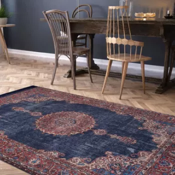 Covor, Dark Blue AL 87 , 140x190 cm, Poliester , Multicolor imagine